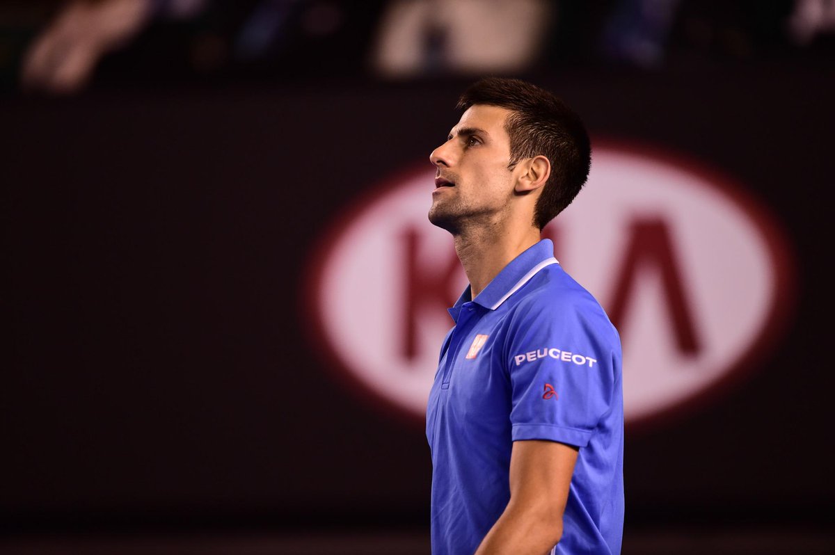 AustralianOpen's tweet photo. Did we expect anything less? For the 3rd year in a row, #Wawrinka &amp; #Djokovic will play a 5th. Sitting comfortably? http://t.co/Hm2lrKf8nm