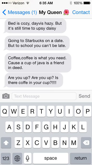 how my mom wakes me up 😂💘 http://t.co/V6k02xWapP<a href="/tag/okimweird"class="tags"><span>#okimweird</span></a>