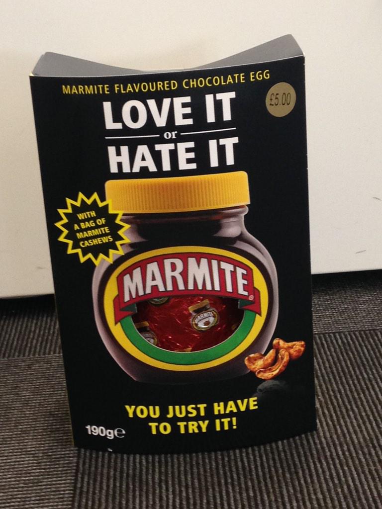 <a href="/marmite/">Marmite</a> <a href="/Debenhams/">Debenhams</a> #marmite #easteregg available in store now! #loveitorhateit #chocolate #treat #£5 #easter