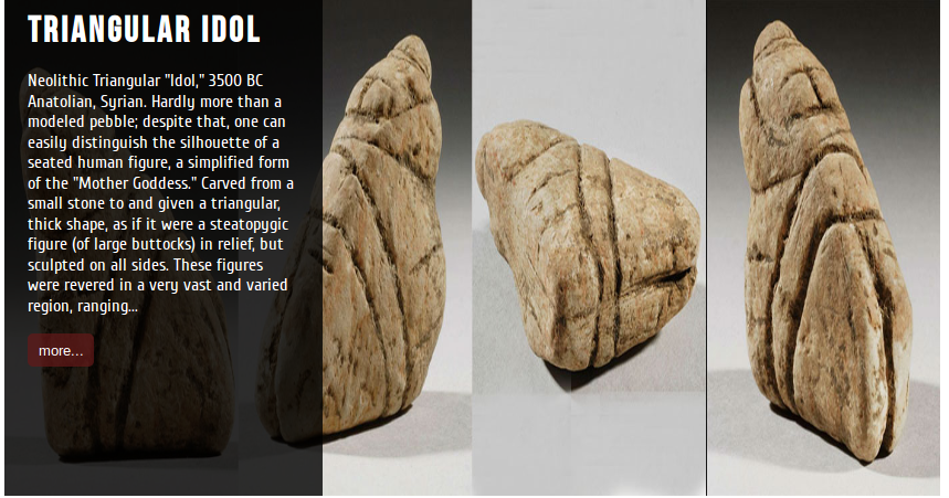 Today's masterpiece: Triangle idol, Mother goddess. Visit prehistoricmasterpieces.com for more #PrehistoricArt