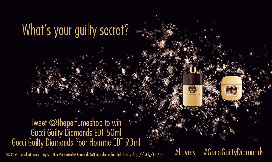 ThePerfumeShop's tweet photo. To win both #GucciGuiltyDiamonds Tell us, What’s your guilty secret? #GucciGuiltyDiamonds http://t.co/Ws65GdoB5z