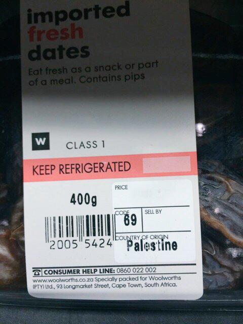 tasleemvally's tweet photo. Country of Origin: Palestine. This is amazing to see. Well done @WOOLWORTHS_SA! #Palestine #nomoreguilt http://t.co/rH7r8eORfo