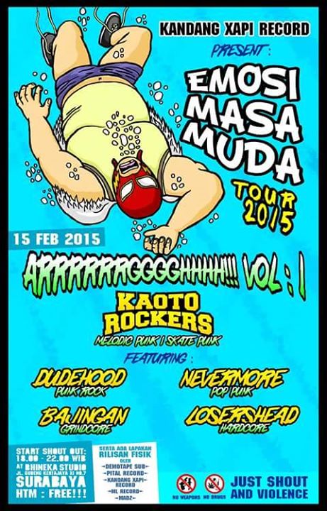 Upcoming Show! Live at Bhineka Studio Surabaya February 15th 2015 Lets burn the studio !!