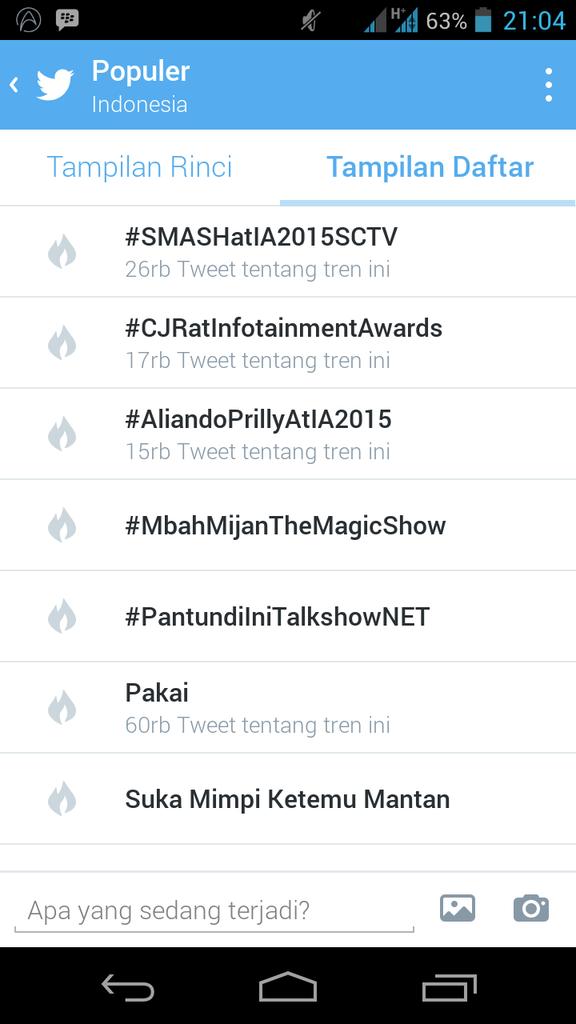 RnzRembang's tweet photo. Nahh gini donk TTI 1 #SMASHatIA2015SCTV ENAK Diliatnya...yang anteng diatasnyaa yakk? :D http://t.co/nlmX7ieWbz