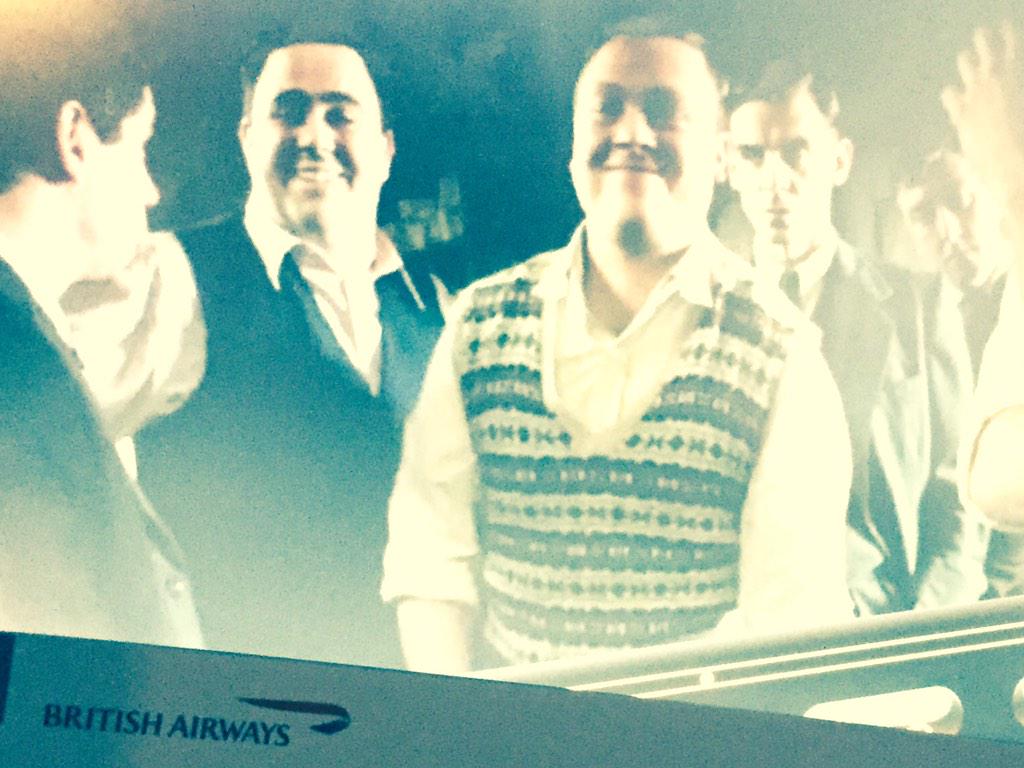 Engage_Prod's tweet photo. Flew @British_Airways yesterday to #LA literally can not escape @celynjones & #joebone @eddieizzard #castlesinthesky http://t.co/7qvxAuAdIJ