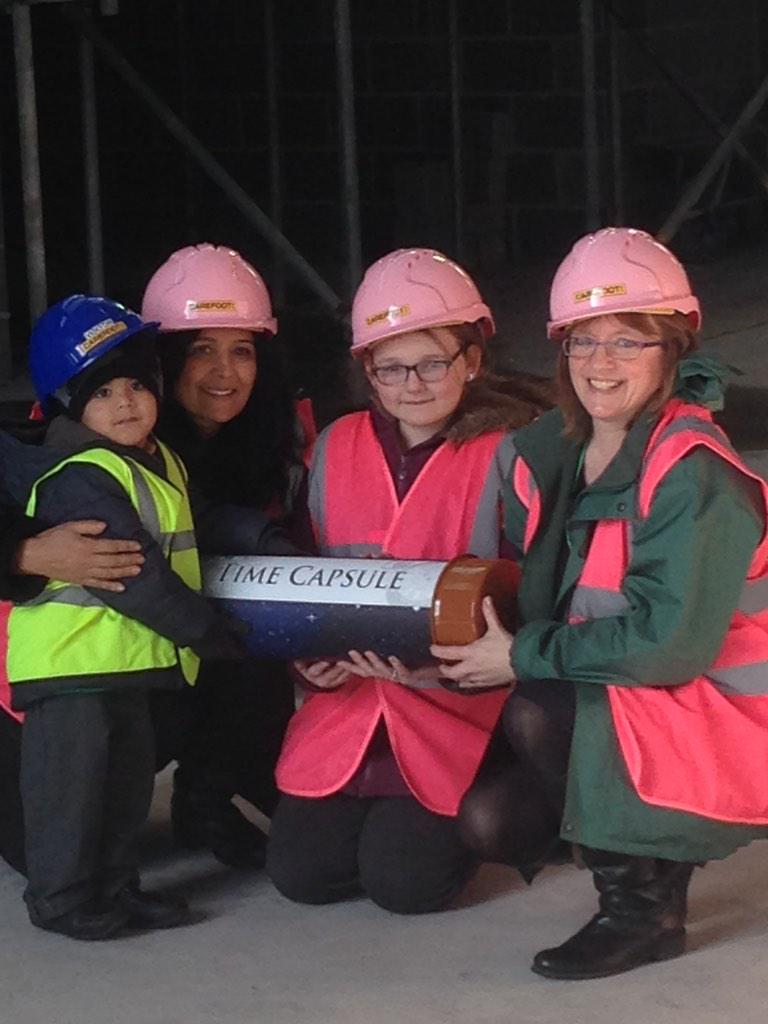 YasminQureshiMP's tweet photo. The Time Capsule is about to be placed away for 100 years @TheFernsAcademy http://t.co/se4Qr4EswO
