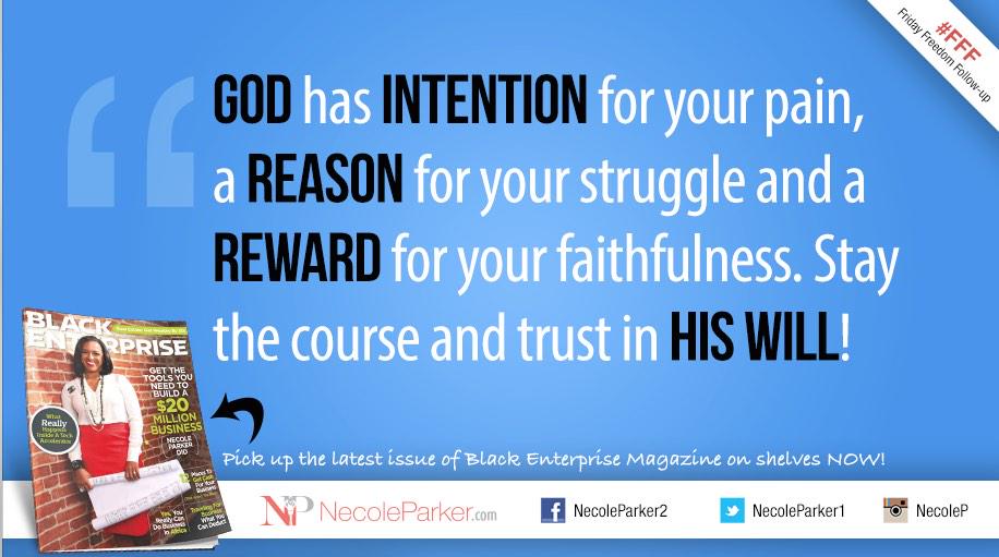 ceonecole's tweet image. Stay the course and trust in His will! #FFF #ElocenGroup #BillionaireBound
