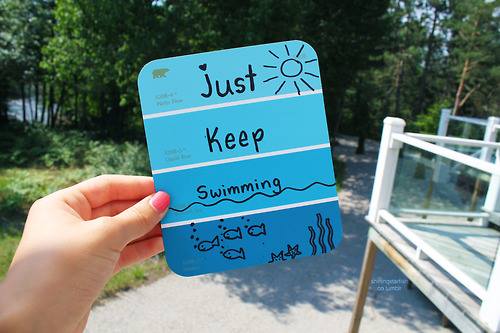 Just keep #swimming!! Summer will be here soon. #PoolLife #TGIF