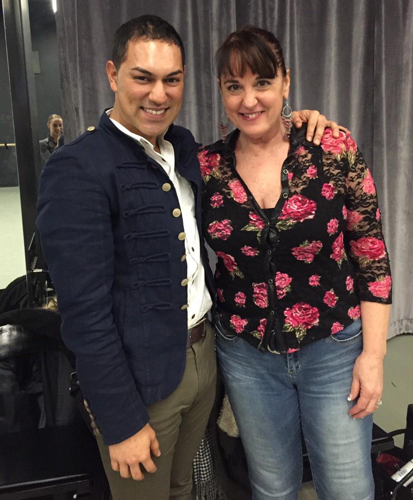 Our fearless leaders, Nan Giordano and Ceasar Salinas, like the dancers, are ready to begin tech! #Aud125 #ISpyaGII
