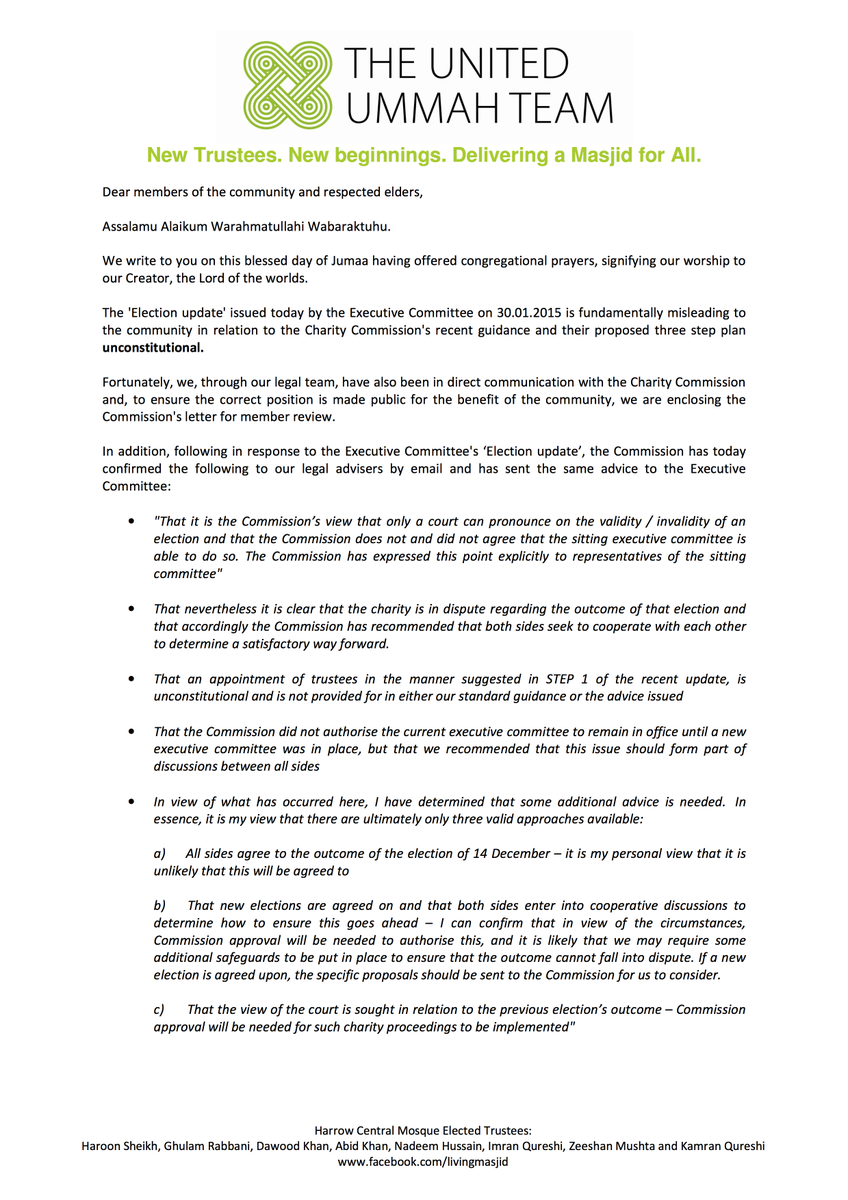 livingmasjid's tweet photo. Official Communique in response to unconstitutional notification from HCM Exec Committee this morning. http://t.co/rFelcSsj2r