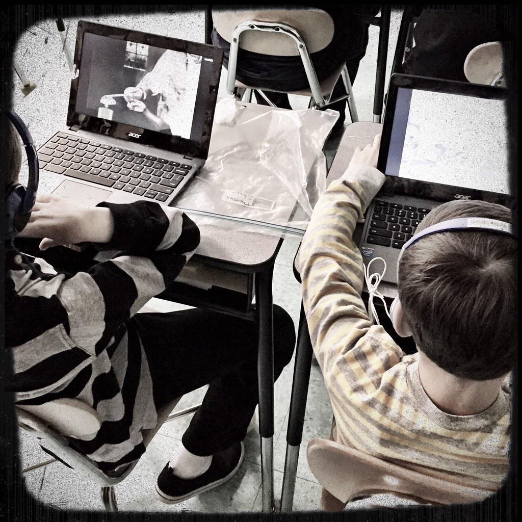 MrJesseHerbert's tweet photo. Teaching to stop and jot while viewing multimedia! Watching with a purpose #closeviewing #mtwnchat http://t.co/3xNQlx6AO4