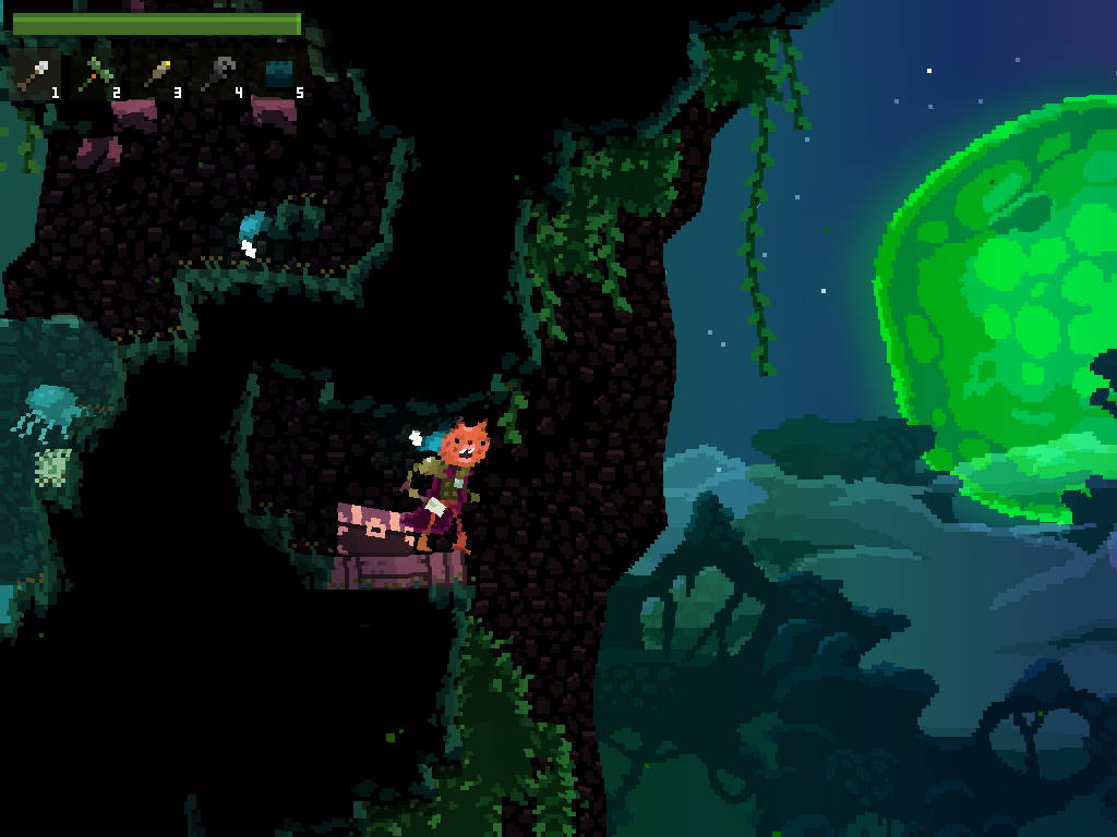 eigenbom's tweet image. Moonman is a mix of Spelunky, Binding of Isaac and Terraria. Help me finish it by going here: kck.st/1DElnw3