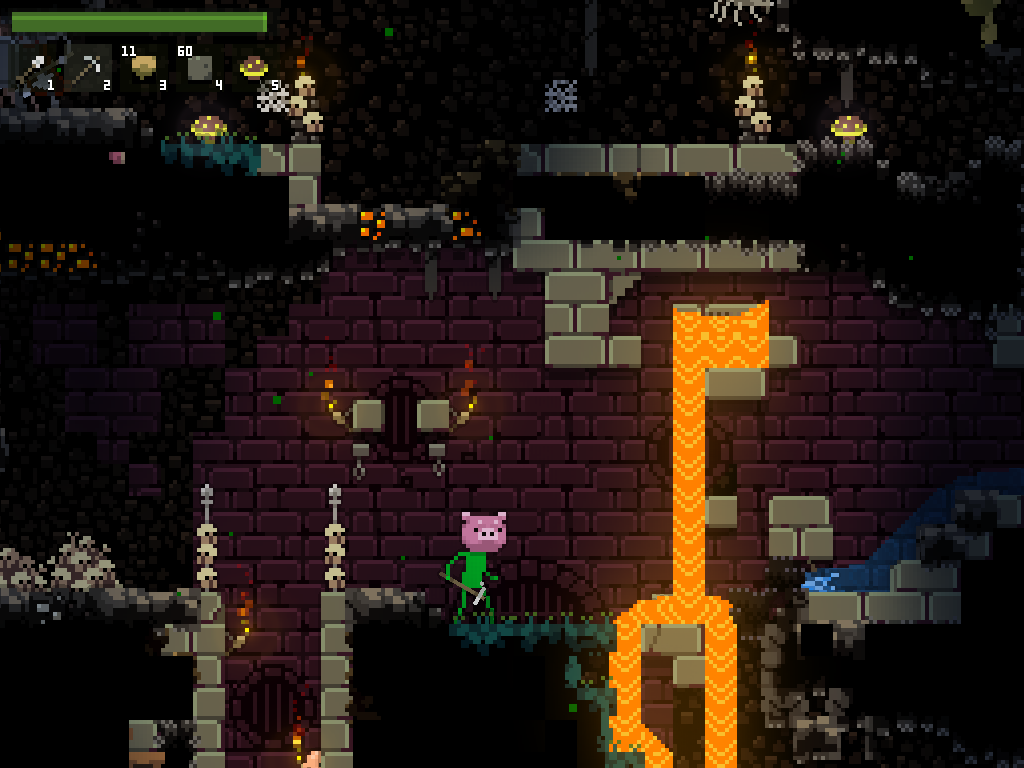 eigenbom's tweet image. Moonman is a mix of Spelunky, Binding of Isaac and Terraria. Help me finish it by going here: kck.st/1DElnw3