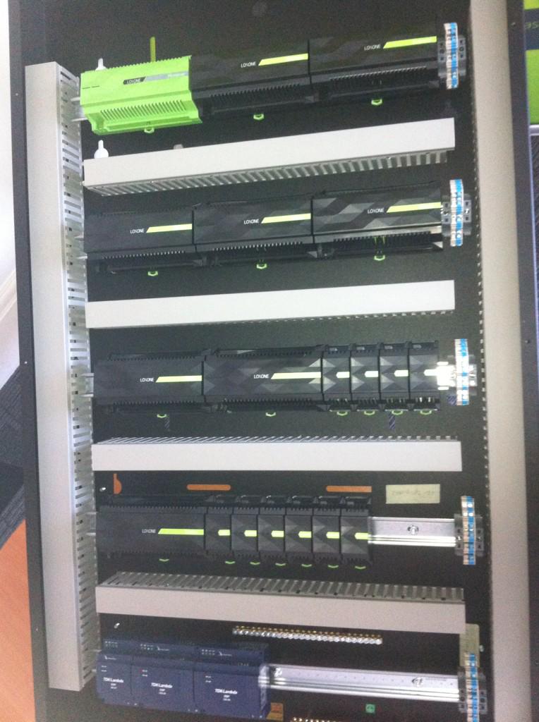 Had a great visit with <a href="/LoxoneUK/">Loxone UK</a> today to show them their new product specific din rail panel. Now available.