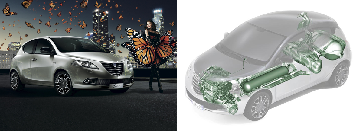 In een Ypsilon CNG Ecochic rijd je niet alleen stijlvol, maar draag je ook bij aan een schoner milieu.