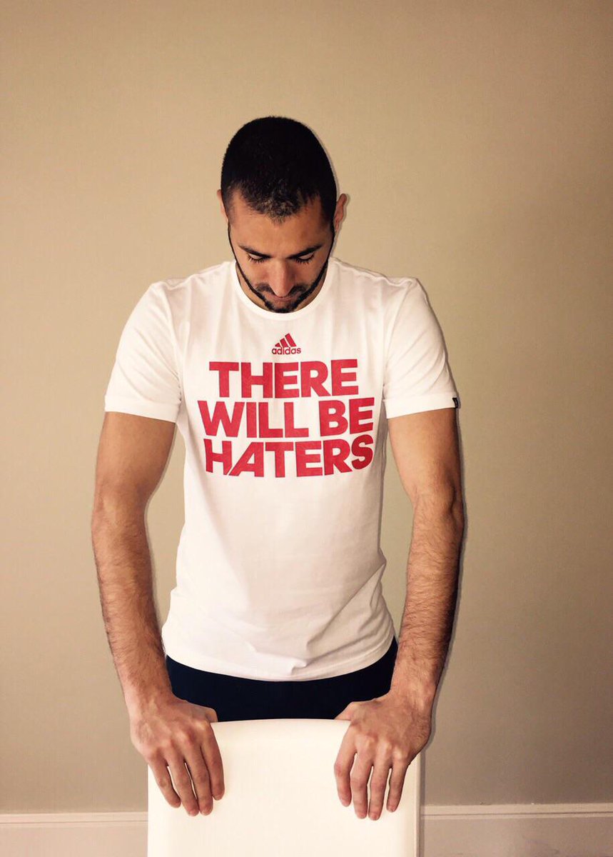 Karim Benzema on Twitter: T-shirt you will never have… sorry ! ;-) #therewillbehaters http://t.co/XrYJYv6ET2" / Twitter