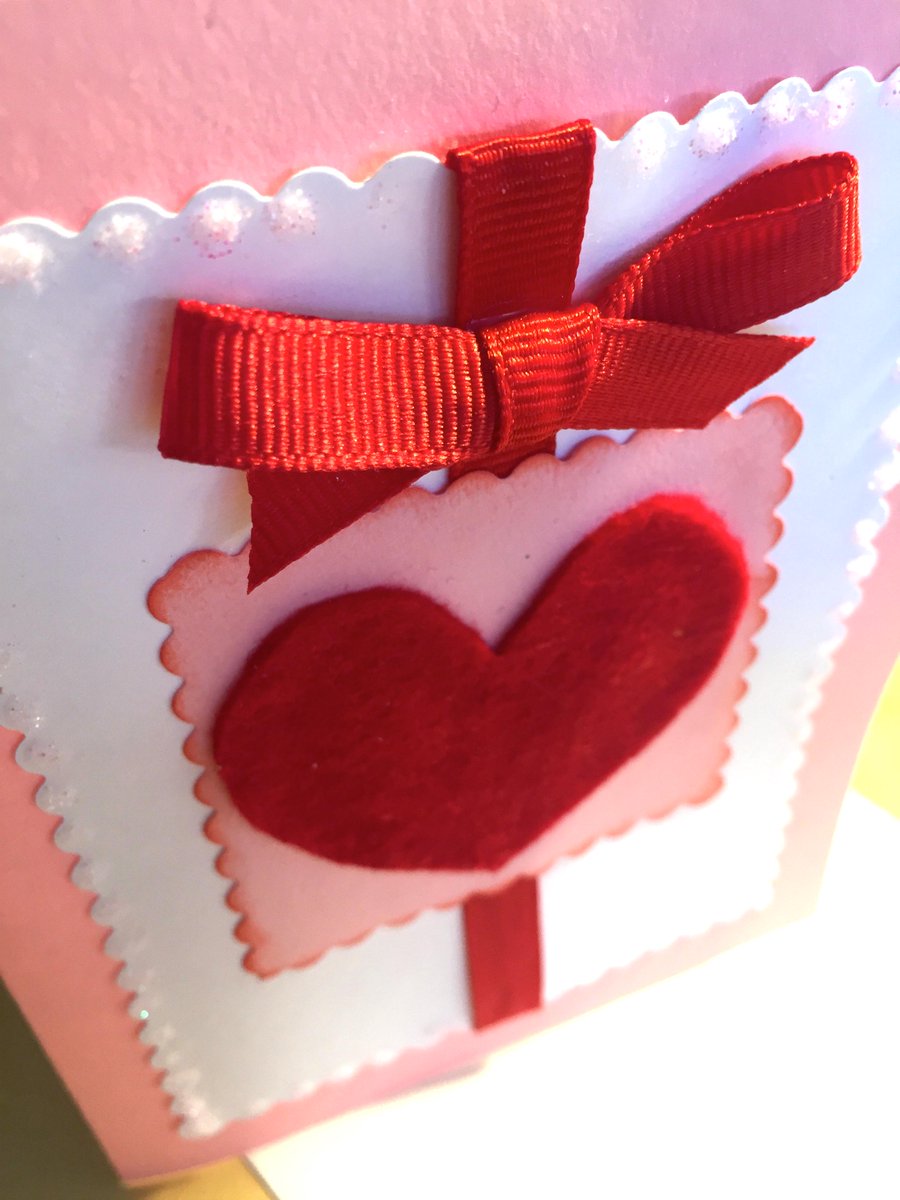 3 Pack of Valentines Day Cards with Ribbon and Glitter etsy.com/listing/220666…