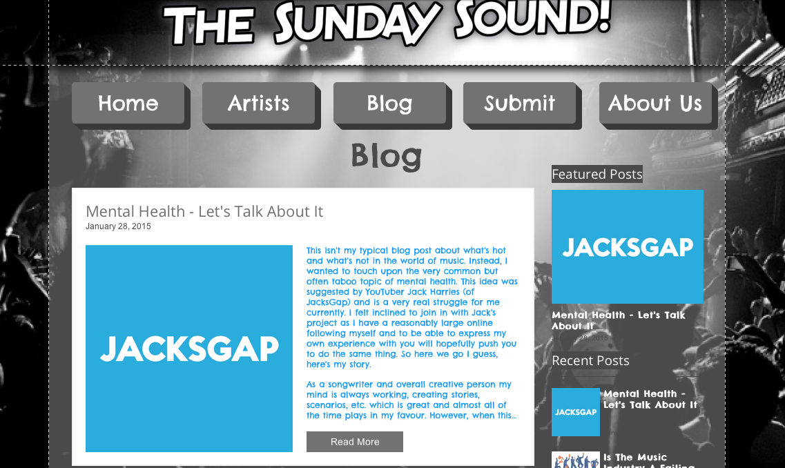 _TheSundaySound's tweet photo. If You Watched The Recent JacksGap Video About Mental Health, Read The Blog We Wrote &amp; Share

http://t.co/ehGgLsrE2i http://t.co/xpjj7LsPeB