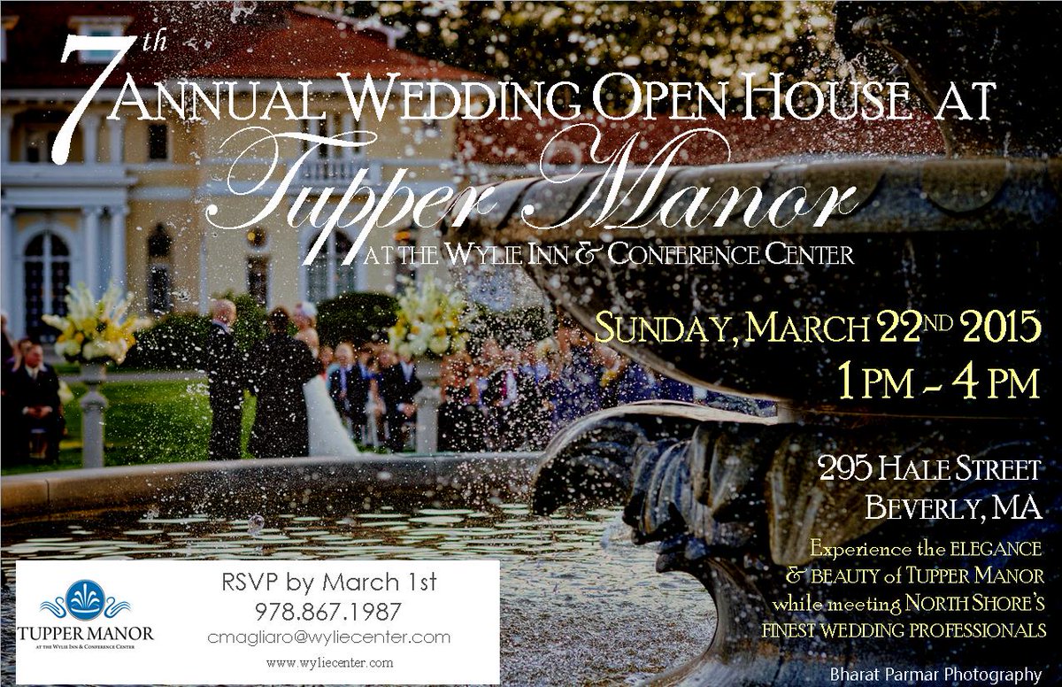 tupper_manor's tweet photo. We are excited to announce the date of our 7th Annual #WeddingOpenHouse! March 22nd, 1pm - 4pm. http://t.co/fab0GKywen