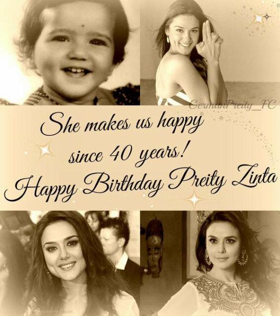  Since 40years Happy Birthday Preity Zinta*bday*({}) good job for u my fans it\s the best(y) 