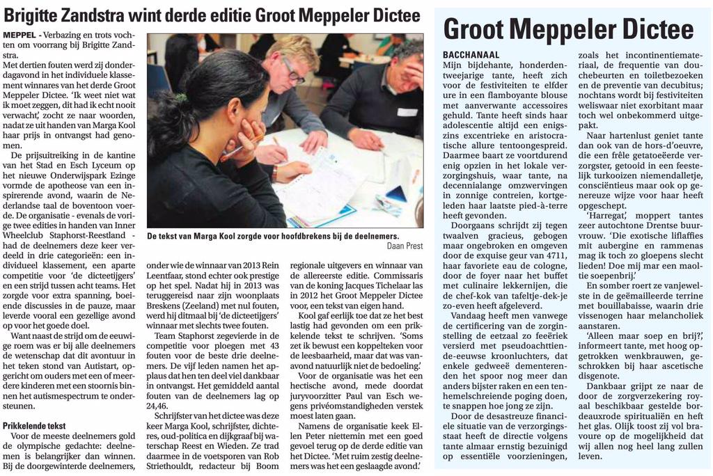 InnerWheelSR's tweet image. Voor de 3e keer een groot succes: Groot Meppeler Dictee!