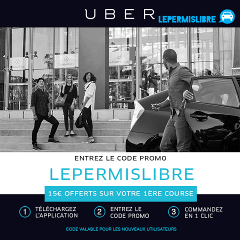 <a href="/Lepermislibre/">lePERMISLIBRE</a> pense à vous! Profitez du code uber LEPERMISLIBRE et obtenez 15€ sur votre première course! @UberLyon