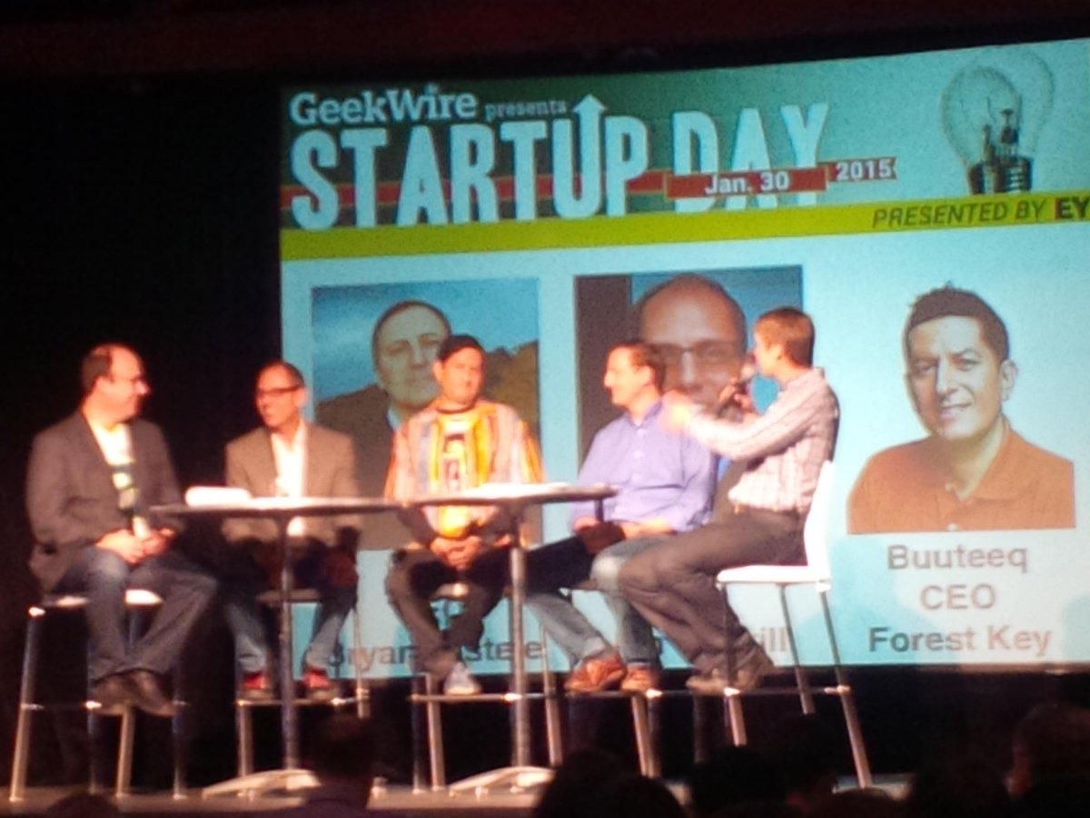 Boutonski's tweet image. Leaping;big to small co.w/CEOs @Acumatica  @Jon_Roskill Buuteeq @forestkey and @inrix 's Bryan Mistele #gwstartupday