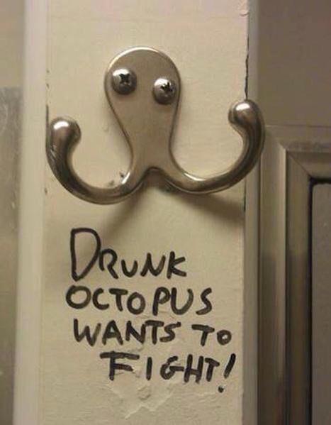James Melville on Twitter: "Drunk octopus wants to fight. He will rip your  coat off your back. http://t.co/POgBPYkM8V" / Twitter