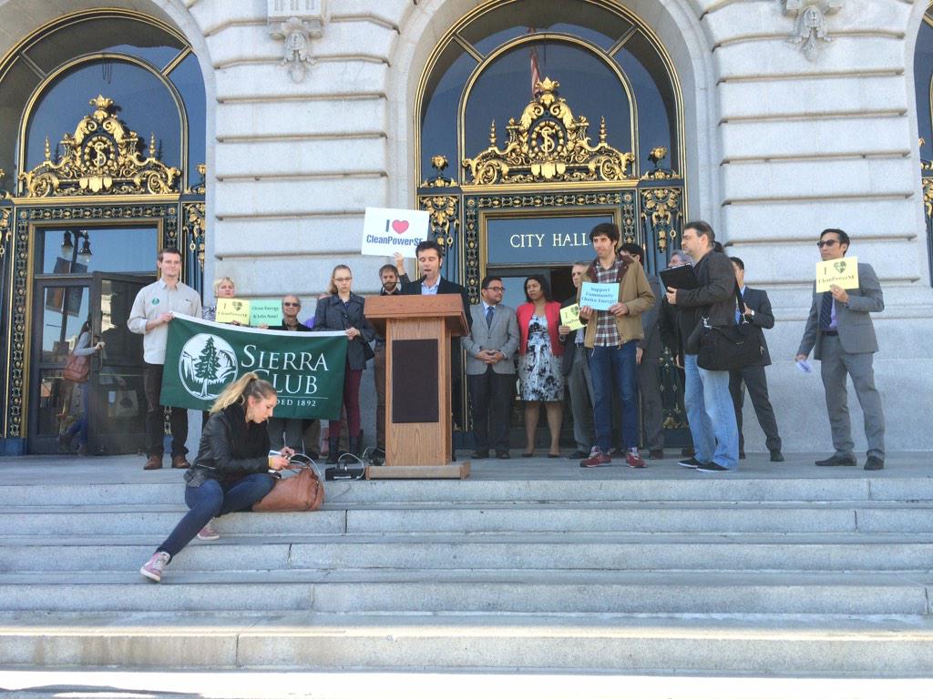 jessderv's tweet photo. Kicking off our press conference in SF to support #cleanpowersf #cleanenergynow http://t.co/ZYiwOeXiIy