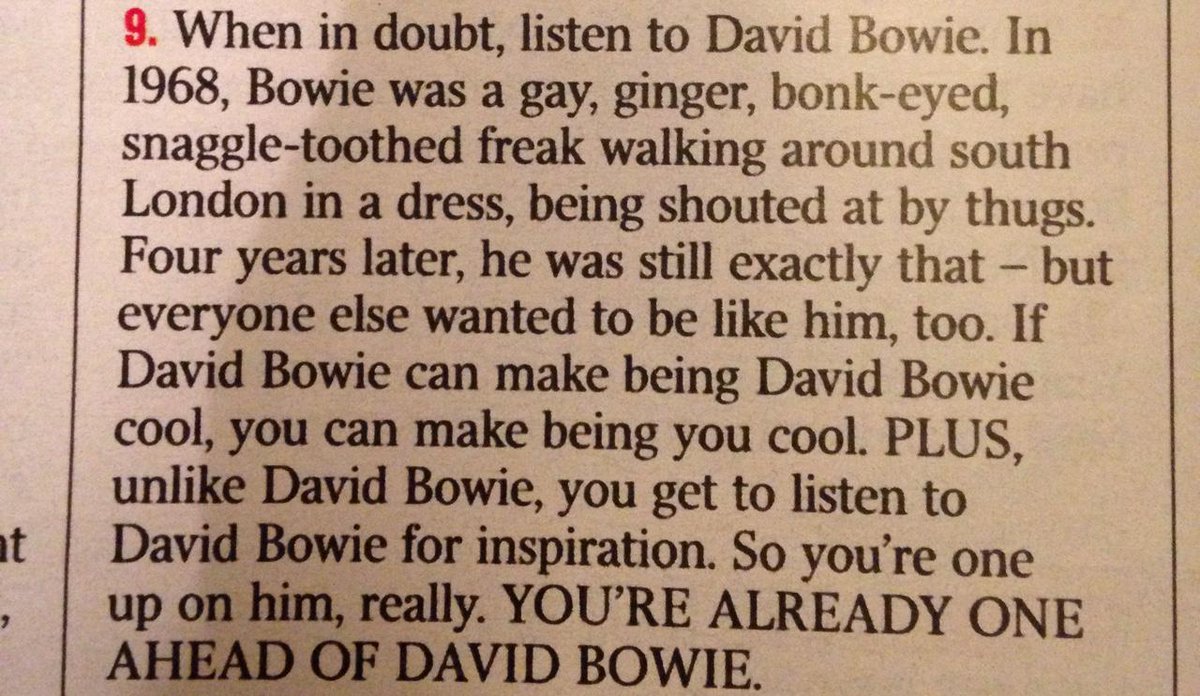 O2AcademyBrix's tweet photo. Saturday morning inspiration.
You are cool, as cool as Mr David Bowie. http://t.co/bfABkKlm4O