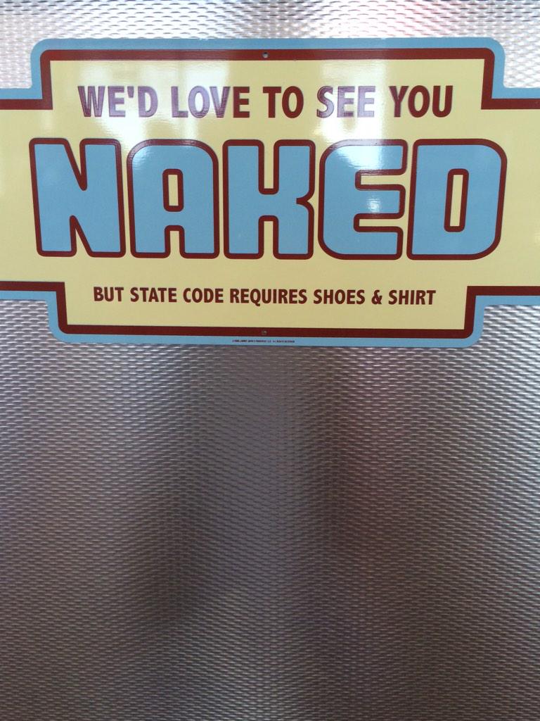 jaetownn's tweet photo. *sign at Jimmy Johns* 
@AlexRev22: So does that mean you don't need to wear pants? 
😂😂😂 http://t.co/mfDUCbVg2f