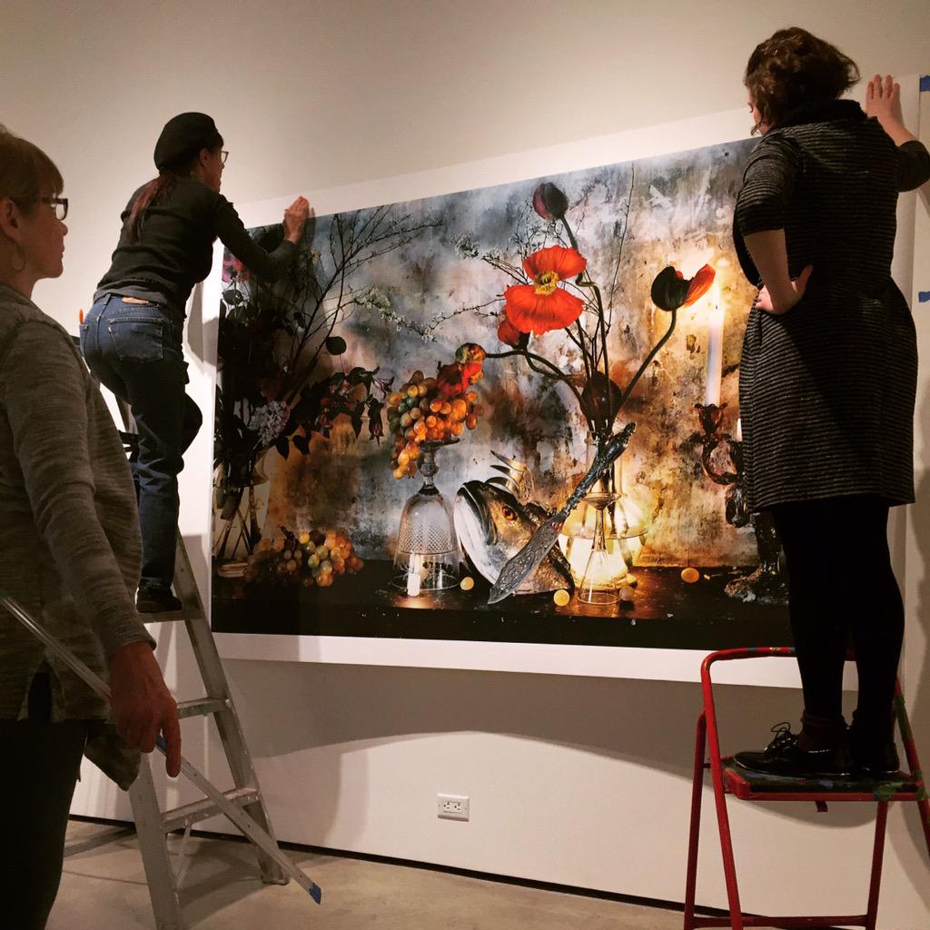 SLContemporary's tweet image. Installation is in full swing! Hope we see you at #SherryLeedy Contemporary Art Gallery Feb 6 at 7pm for #FirstFriday