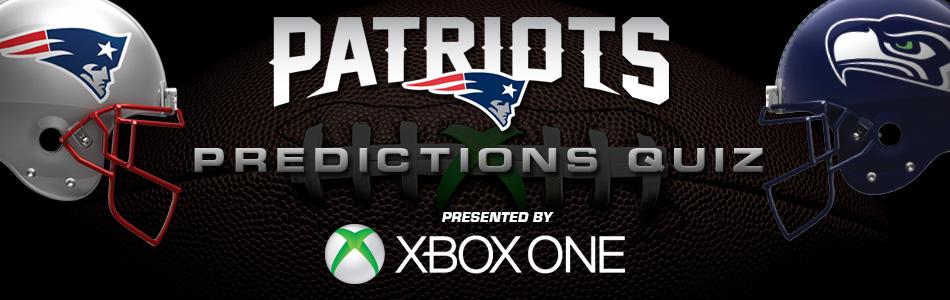 Patriots's tweet photo. Patriots Predictions - Super Bowl edition! Make 'em here: http://t.co/A8ANyGFLvd &amp; enter to win a Gronk signed ball! http://t.co/A99EnrYy3D