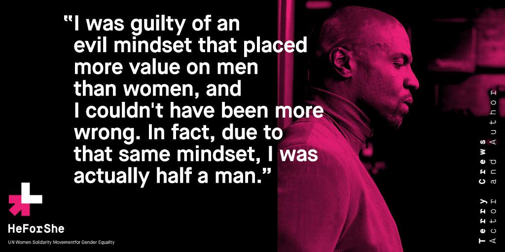 HeForShe's tweet photo. Great to have the support of one of the funniest guys around. Thanks to @TerryCrews for becoming a #HeForShe! http://t.co/ULzvpQ29TD