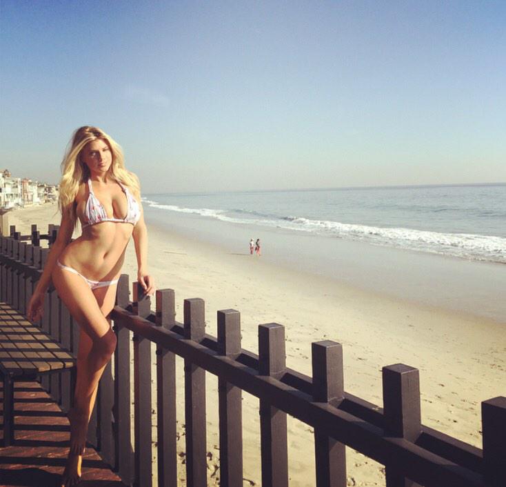 NameThatPeach's tweet photo. @69chew42 I predict after this wknd the beautiful @Char_mck goes from 27k followers to 1M+ #gorgeous #wifey #CarlsJr http://t.co/AxSLbDYVkc