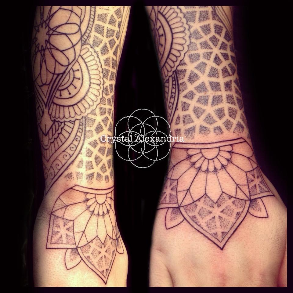 Mystic Eye Tattoo : Tattoos : Body Part Arm : Blackwork and Dotwork Flower  and Star Mandala