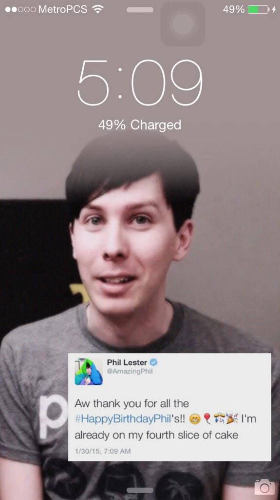  Phil Lester (amazingphil) - rt if you want -
> mbf < 
HAPPY BIRTHDAY ! -V 