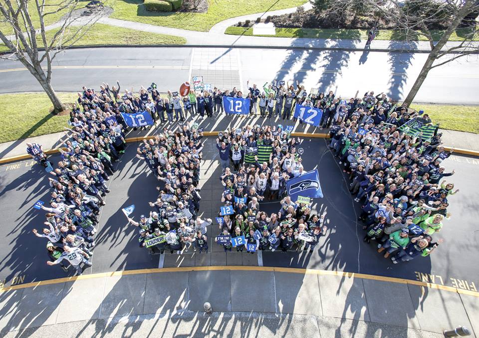 JimStiles1's tweet photo. Me shooting the 12th Man Photo at Premera Blue Cross today! http://t.co/PO8gSSfOWs