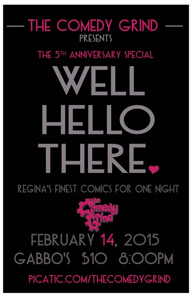 LookShawnKoch's tweet image. Grab your sweetheart and come to the show. It's the best night of the year in #YQRcomedy. #GrindItUp