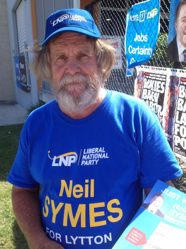 WynnumHerald's tweet photo. Ian Symes is confident his son Neil, the sitting LNP Member for Lytton, will retain his seat. #qldpol http://t.co/gAWcQlcT6N