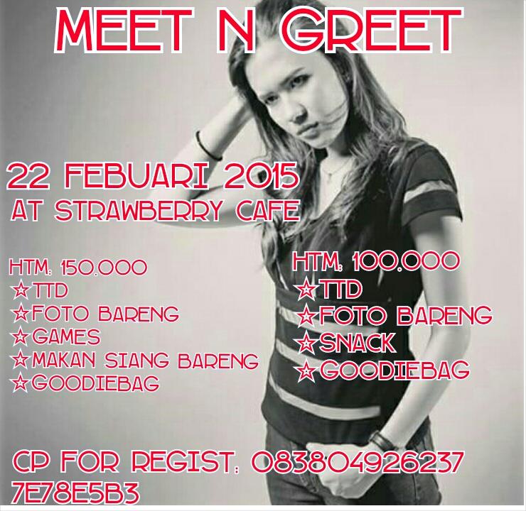 NobarMovie's tweet photo. @MrzRizkyayu55 Hai aku lg mau adain MnG with kak Michelle joan di Jakarta lho! Kuota Terbatas, Yuk Join☆ http://t.co/iS8mH2TqqT