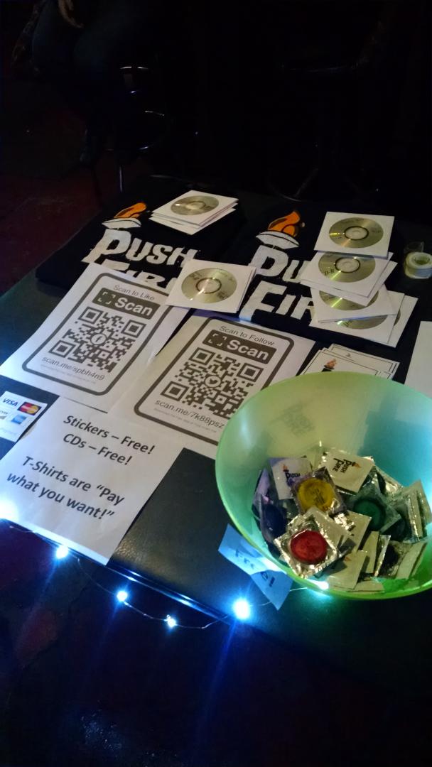 PushFireNY's tweet image. Stuff to give out! Come on down to the Brew Haus! #carrytheytorch #burn #pushfire