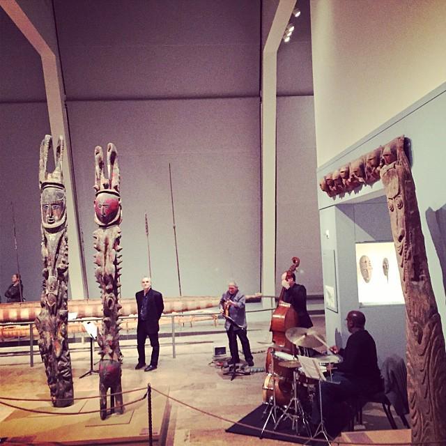 JazzandColors's tweet photo. Avram Ferer Quartet inside Art of Africa, Oceania, and the Americas at @metmuseum, during #jazzandcolors http://t.co/2POdSgDfT5