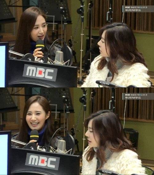 allkpop's tweet photo. Girls' Generation's Yuri makes a surprise visit to MBC 'Sunny's FM Date' http://t.co/lyl2S3x3j3 http://t.co/4lXs7qDeFH