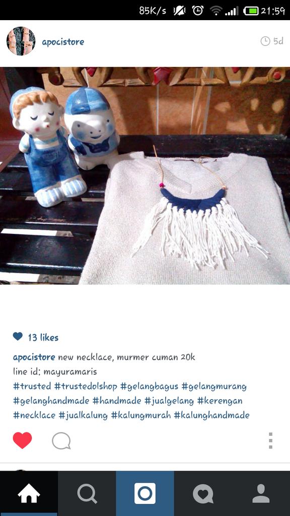 apocistore's tweet photo. #kalung #kalungmurmer #stylishnecklace #whitektassel #trustedolshop #aksesoris #kalungcute #rumbai @promotegratis http://t.co/6cdpC0Am7X