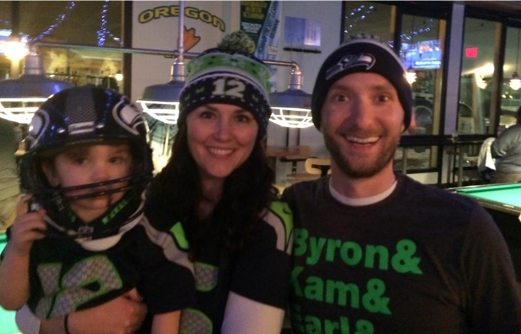 At the #12th man rally <a href="/FlattopAK/">Flattop Pizza + Pool</a> Love my #Seahawks shirt from <a href="/FreshBrewedTees/">Fresh Brewed Tees</a>
