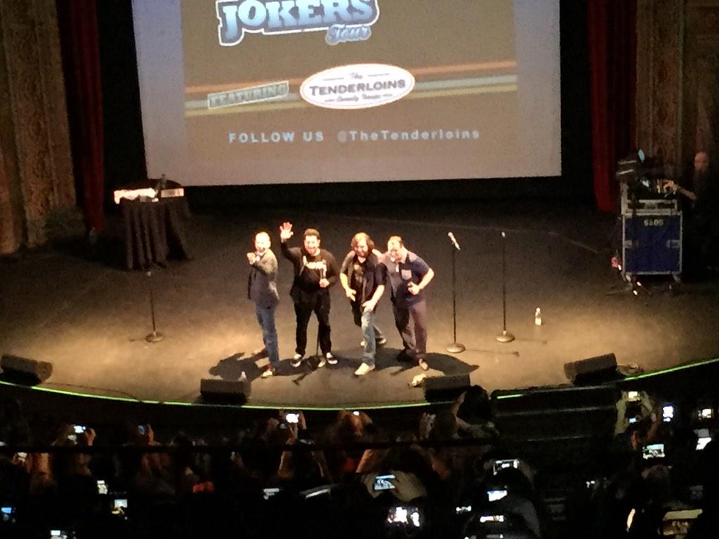 JesseMerritt14's tweet photo. Awesome seeing @thetenderloins with @hrat1970 #TheTenderloins http://t.co/ImwkMQmjrf