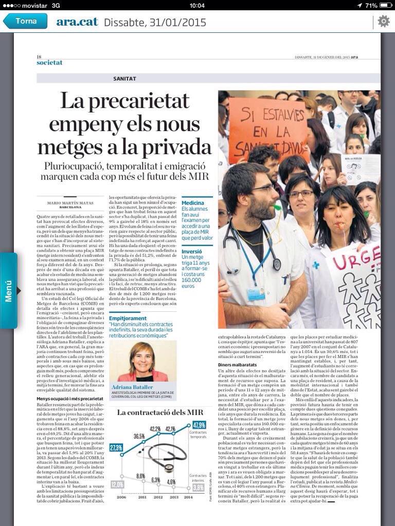 Pluriocupació,temporalitat i emigració marquen cada cop + als #metgesjoves especislistes ➡️Estudi <a href="/MetgesJovesCOMB/">MetgesjovesCOMB</a> 📋