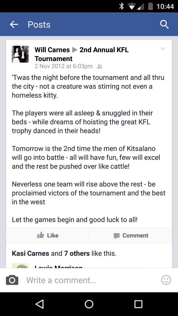 wccarnes's tweet photo. @KFLcanada - good luck tomorrow everyone; here's a message from prior events... #KFLVI http://t.co/ElBKqtUqAB