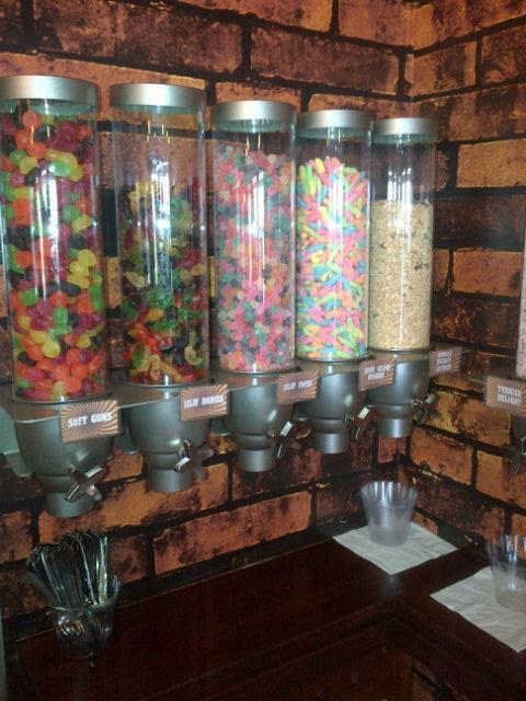 NicolaLMeyer's tweet photo. I'm sitting eating delicious caramel @mozartfactory and look at the amazing toppings available (some of them) http://t.co/I0MCrmGyVW